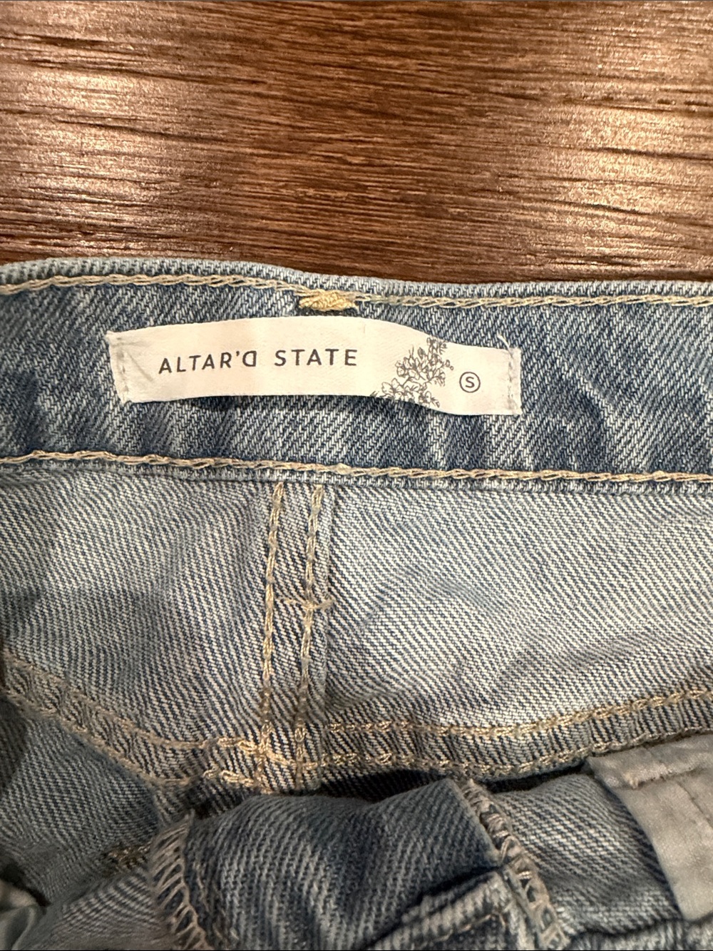 Altar'd State Light Blue Denim Skirt - Picture 2 of 3